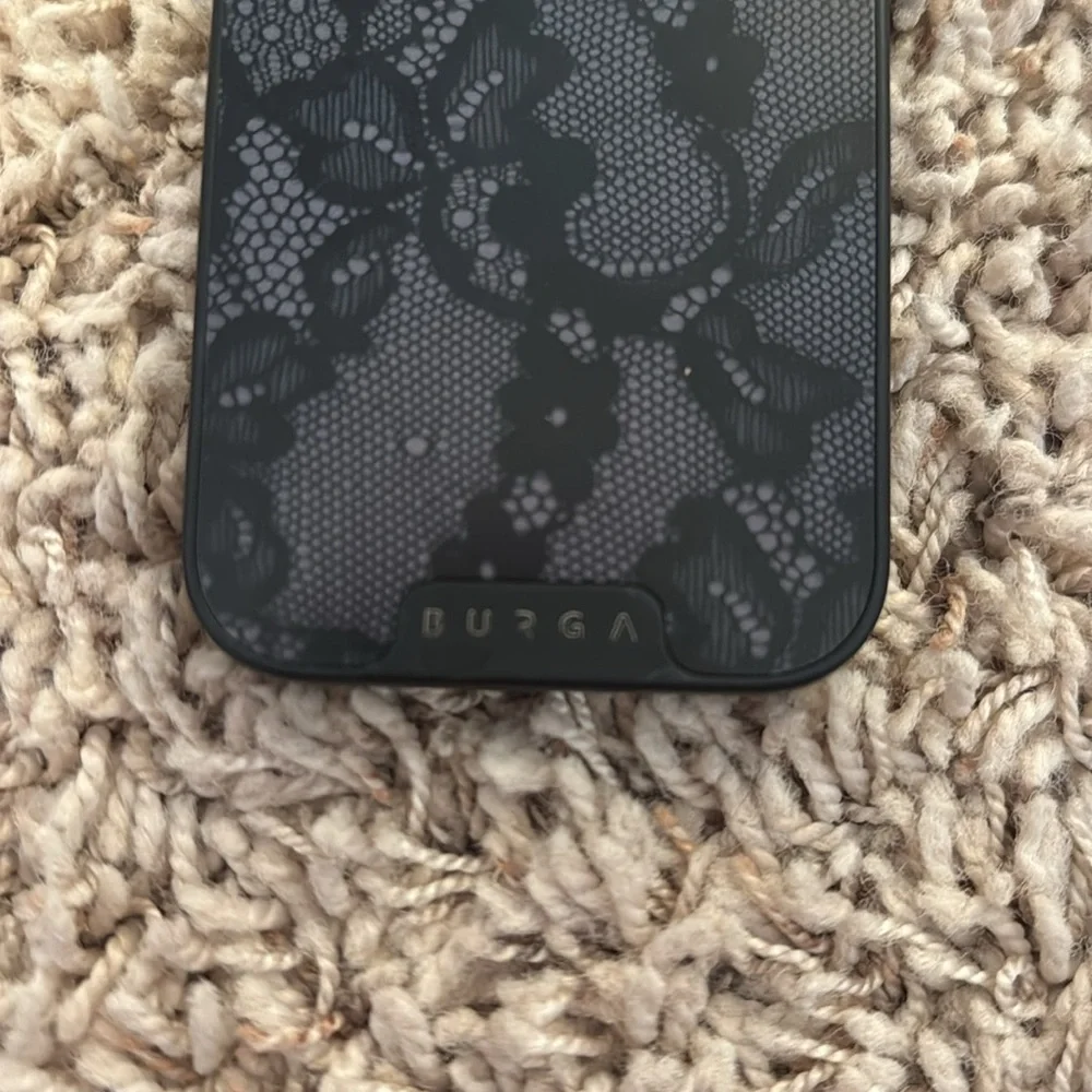 Burga iPhone 15 Pro Case - Black Lace - excellent condition - barely used
